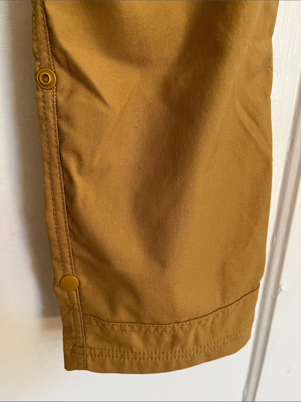 Prana Zion Stretch Hiking Pants with Roll-up Snaps in Mustard - Picture 4 of 7